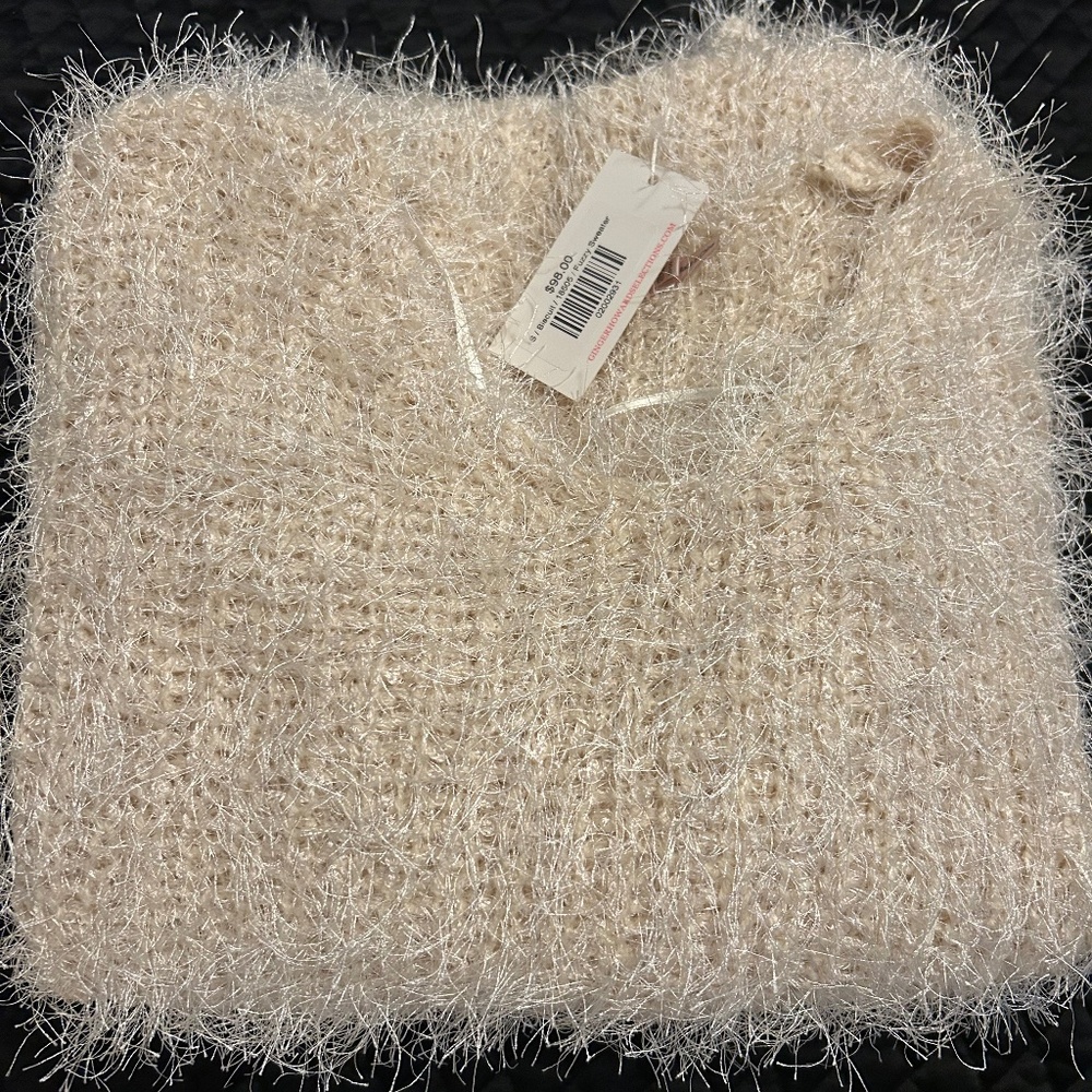 Beautiful Champagne Fuzzy Sweater